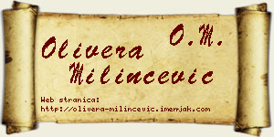 Olivera Milinčević vizit kartica